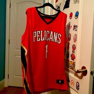 Zion Williamson New Orleans Pelicans Fanatics Youth Fast Break Jersey Red XL.